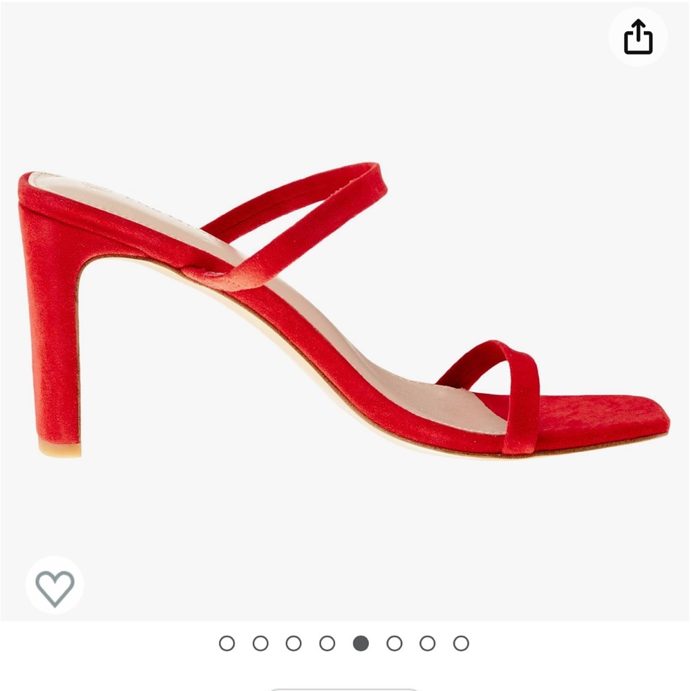 Red Double Strap Heels - Picture 2 of 6